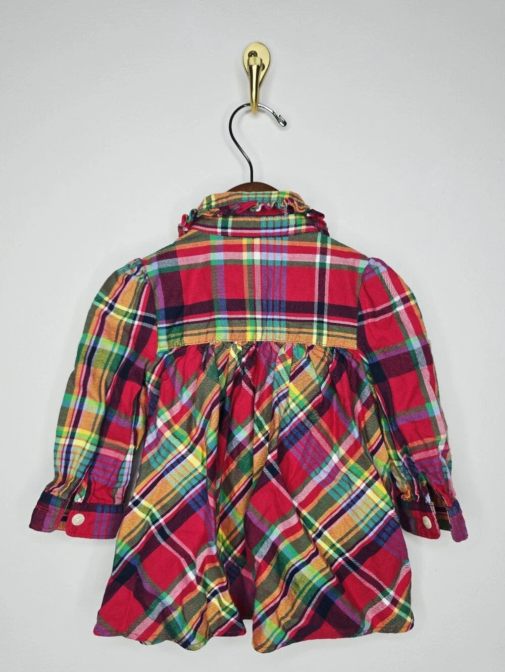 Ralph Lauren Flannel Plaid Dress Size 6 Months